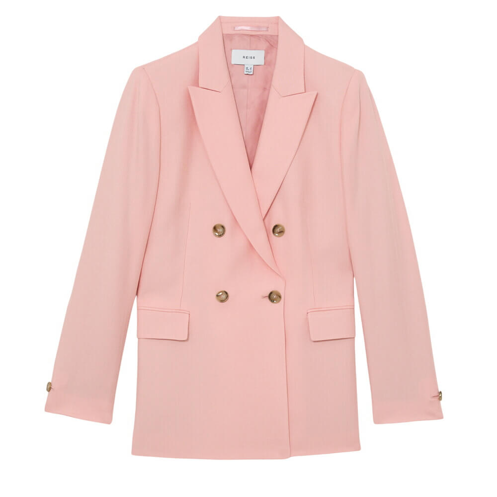 REISS Magda Double-Breasted Peak-Lapel Suit Jacket